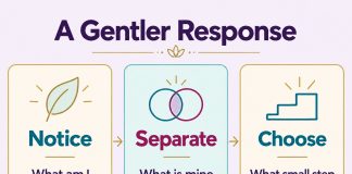 A Gentler Response: Notice—What am I feeling? Separate—What is mine to address? Choose—What small step would help?